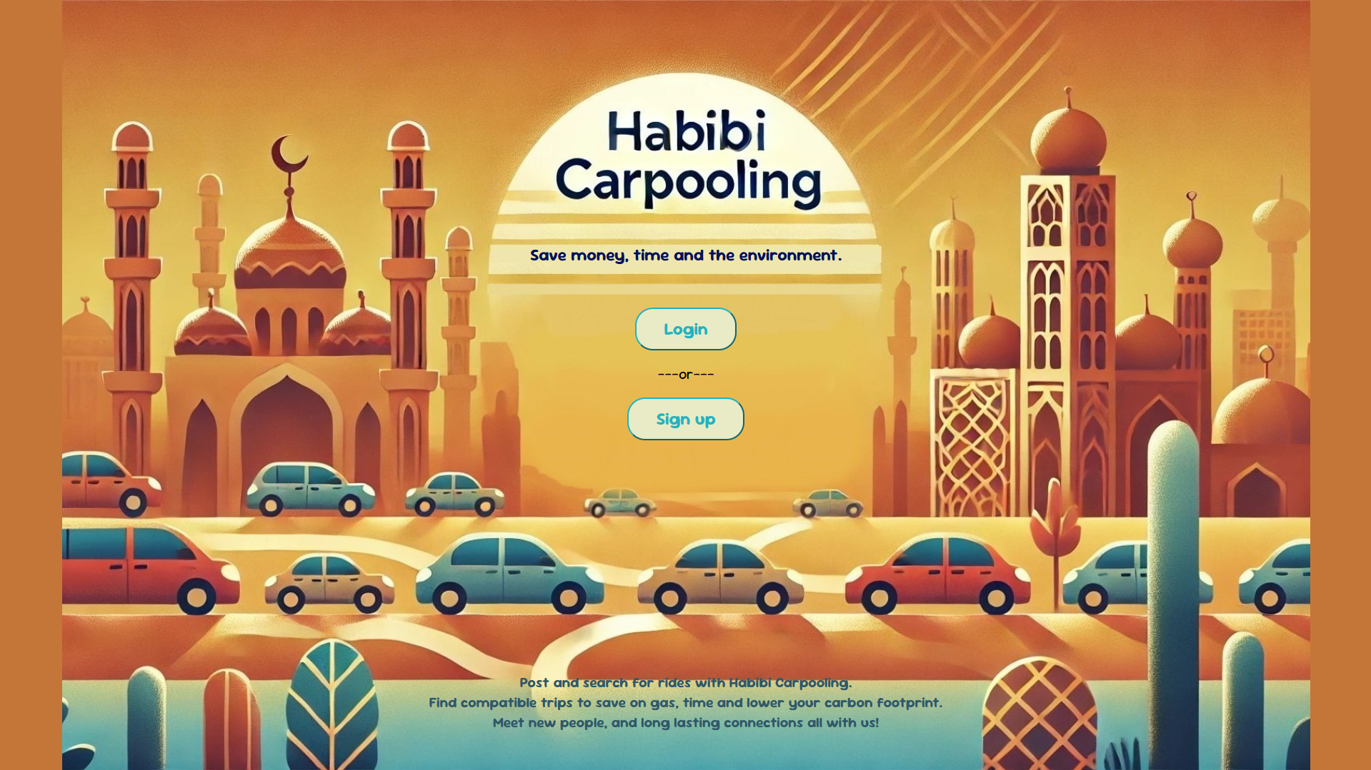 Screenshot of Carpooling website