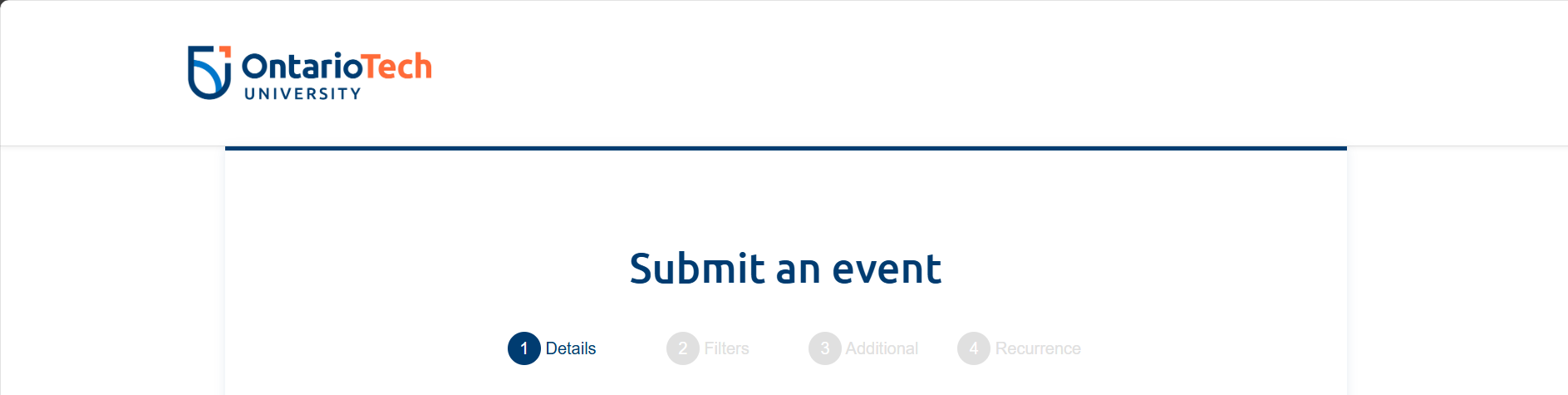 Screenshot of the Event Submission Form
